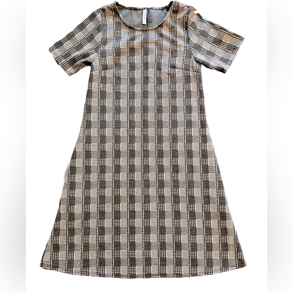 Piphany Sheath Tarten Print Pullover Dress with Pockets SzXS